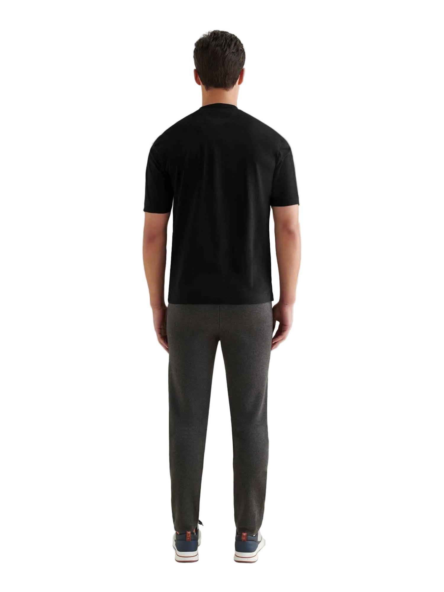 Peckham Rye Mercerised Cotton Black T-Shirt